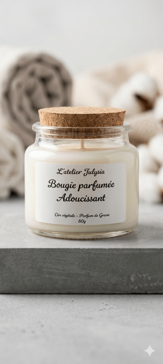 Bougie Adoucissant - Les bougies de l'atelier Julysia