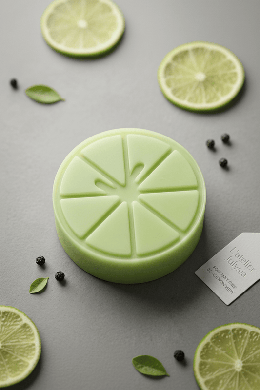 Fondant parfumé Citron vert - 20g de pure bonheur - Les bougies de l'atelier Julysia